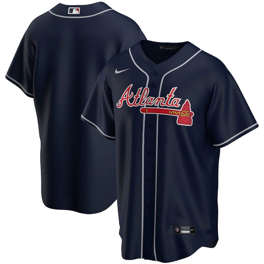 Mens Atlanta Braves Nike Navy Alternate Replica Team MLB Jerseys->atlanta braves->MLB Jersey